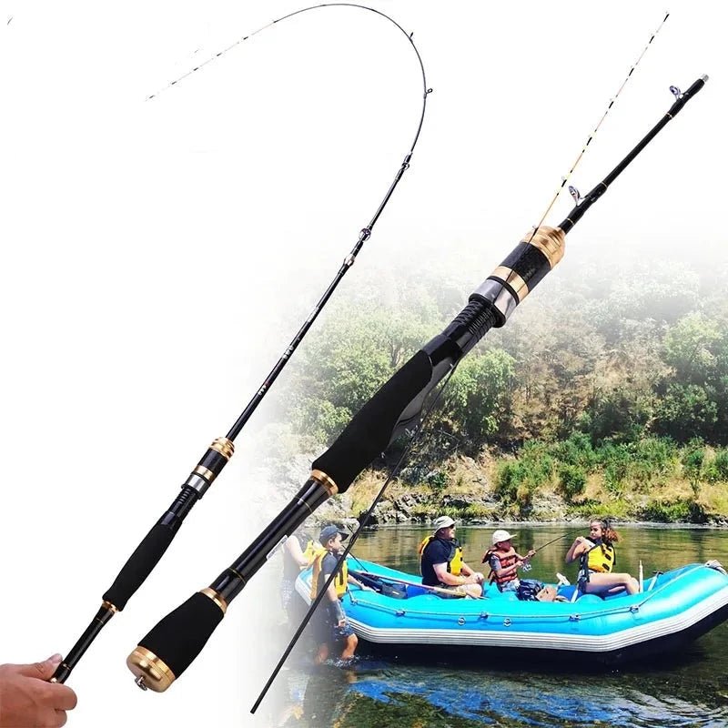 Vara de Pesca Elite de Fibra de Carbono 25lbs - 2 SEÇÕES/1,20m - Butique do Pescador